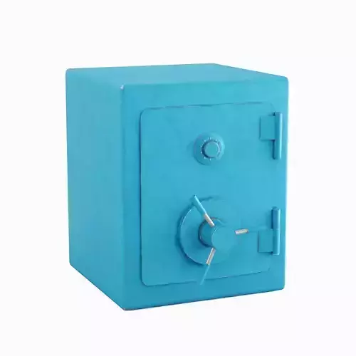 Metal Safe 06 Low-poly 3D model