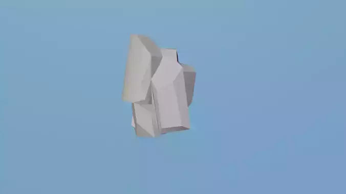 Stylized Low Poly Rock Free Sample