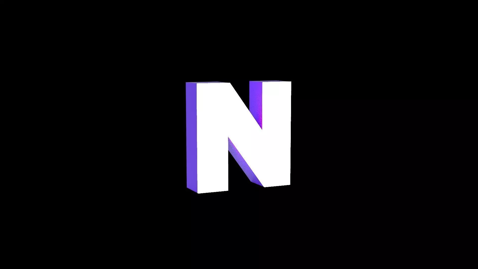 Led Light Sign letter N 3D print model_0