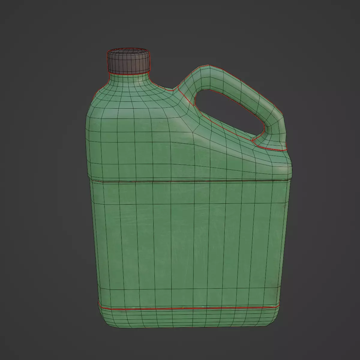 Plastic Jerrycan 06 Low-poly 3D model_7