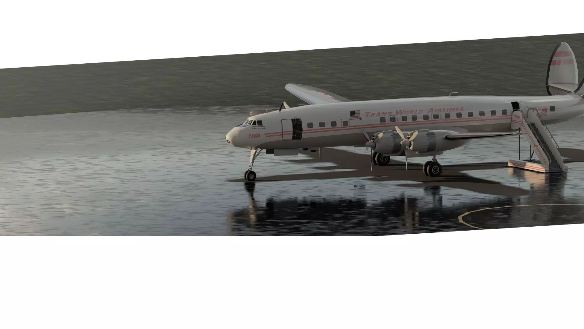Lockheed L-1049 Super Constellation 1950s 3D model