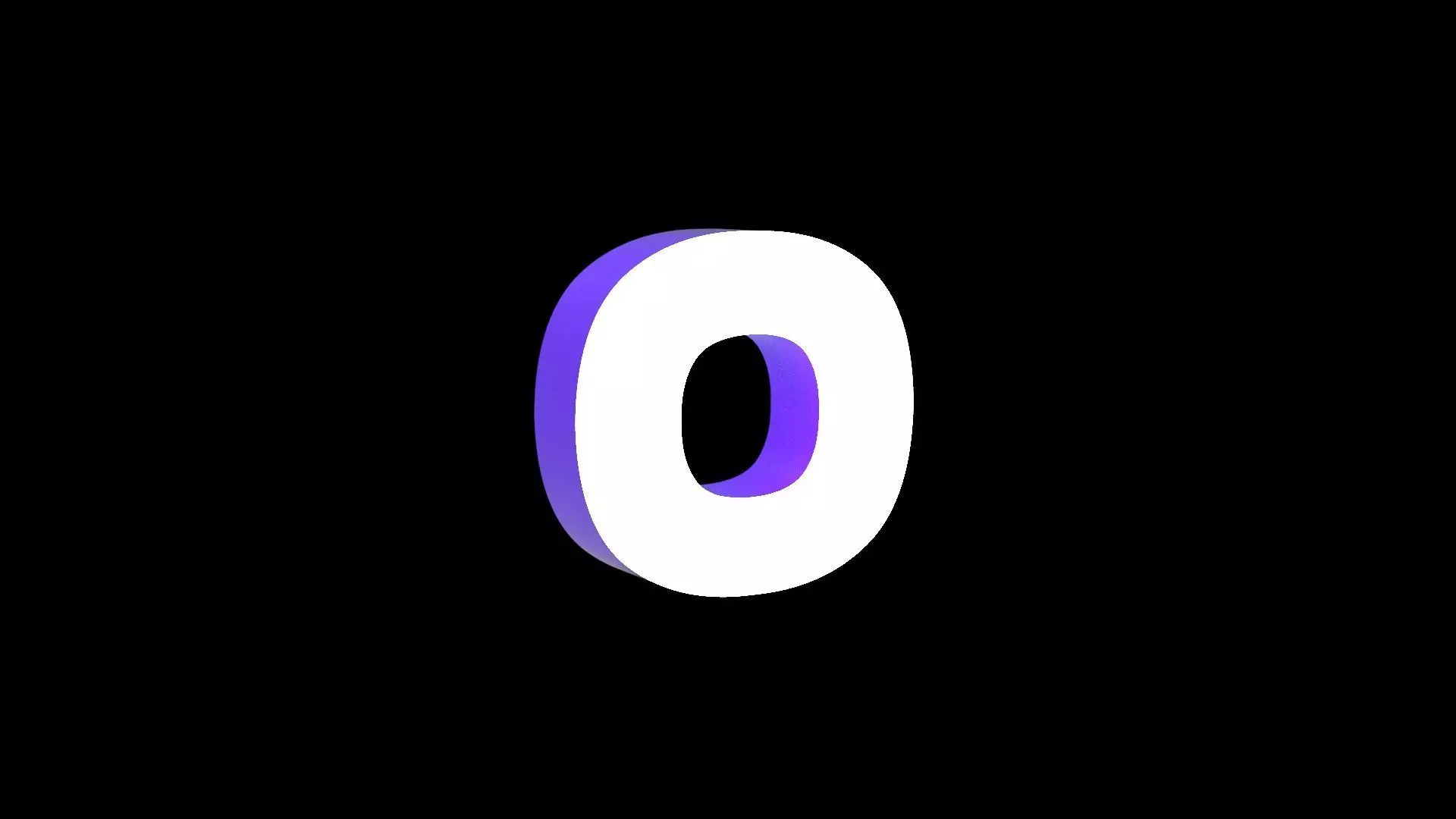 Led Light Sign letter O 3D print model_0