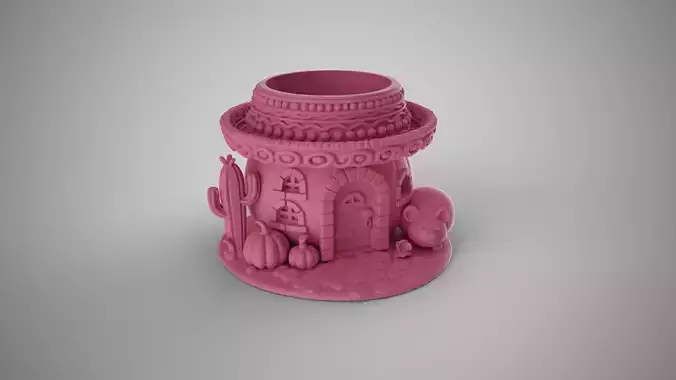 Hat House Pen Holder