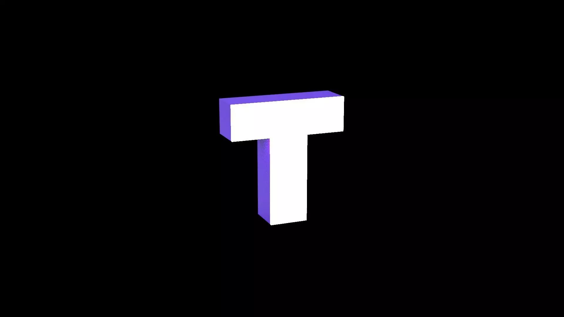Led Light Sign letter T 3D print model