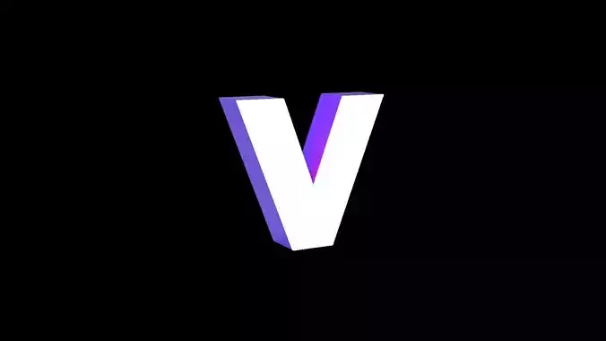 Led Light Sign letter V