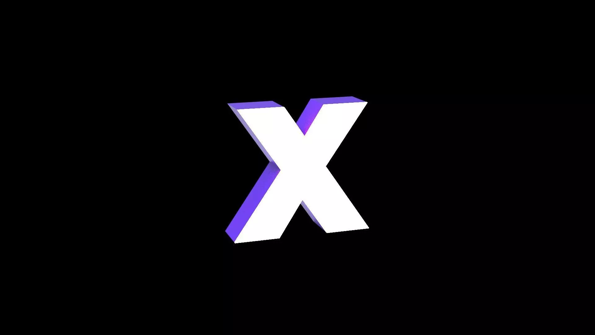 Led Light Sign letter X 3D print model