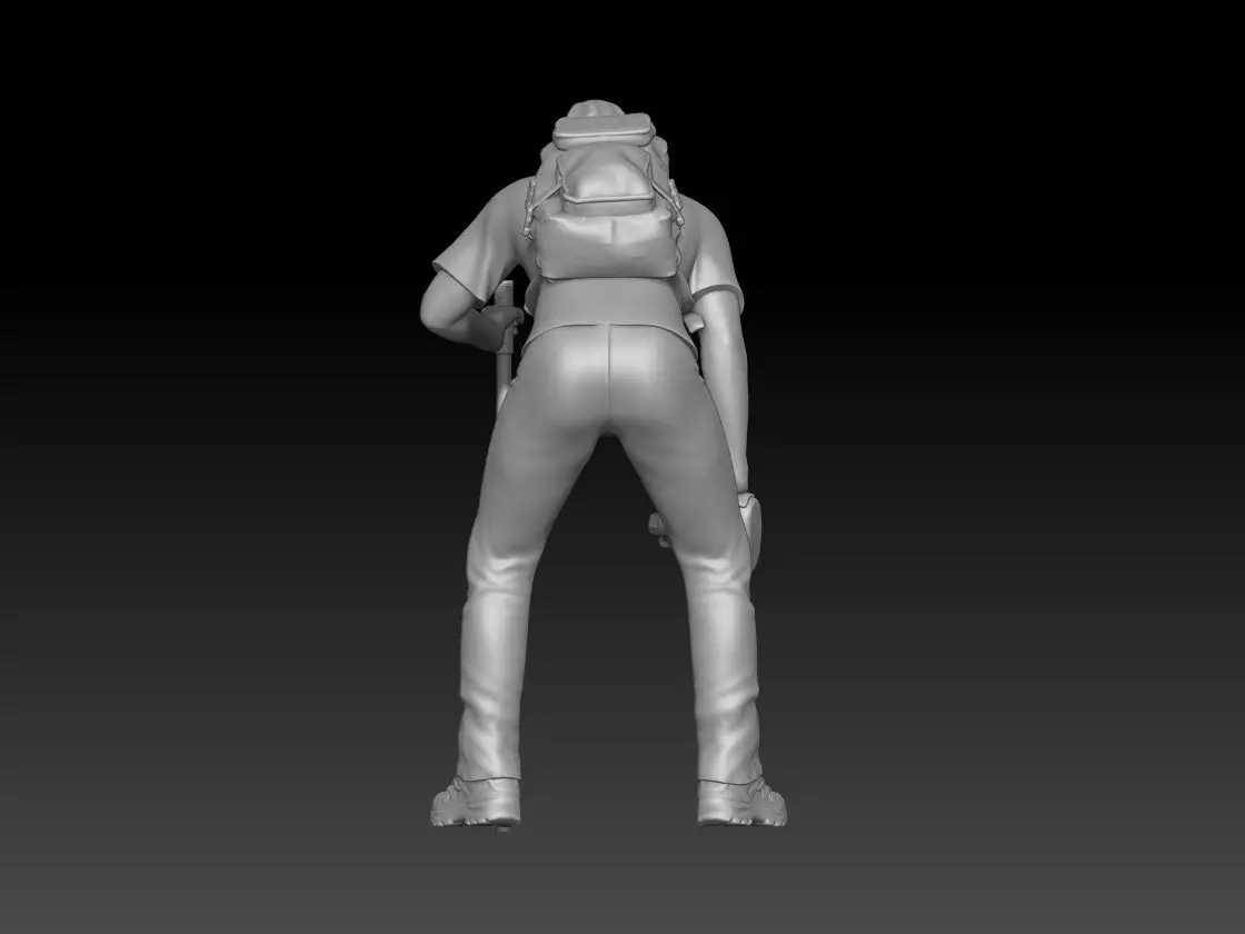 mountain trekking group boy 3 3D print model_3