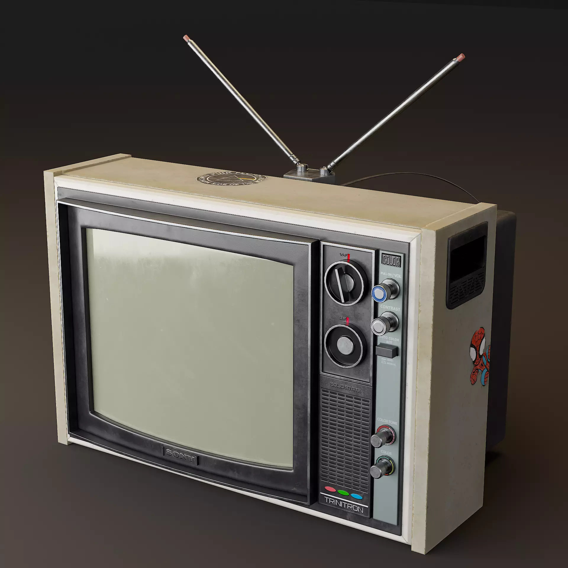 Old TV Low-poly 3D model