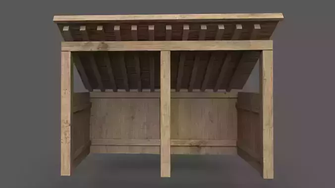 Wooden Livestock Shed 