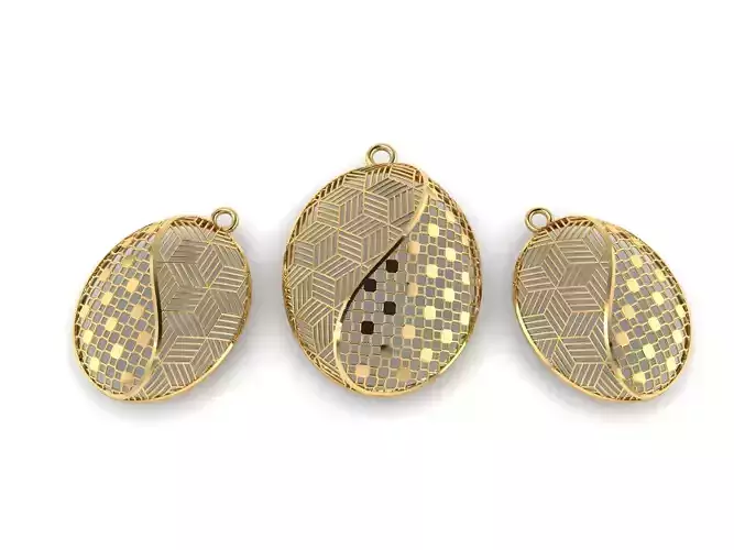 Necklace and earrings set Free 3D print model