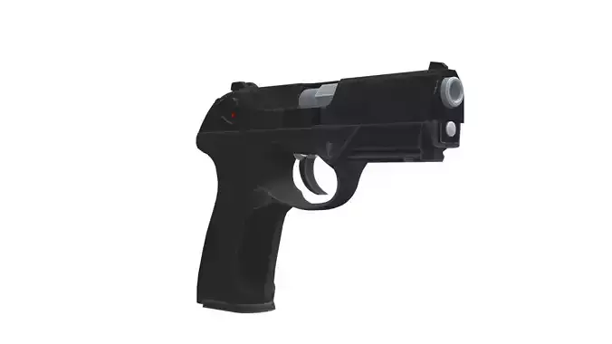 Realistic Handgun 3D Model - Detailed Firearm for Game