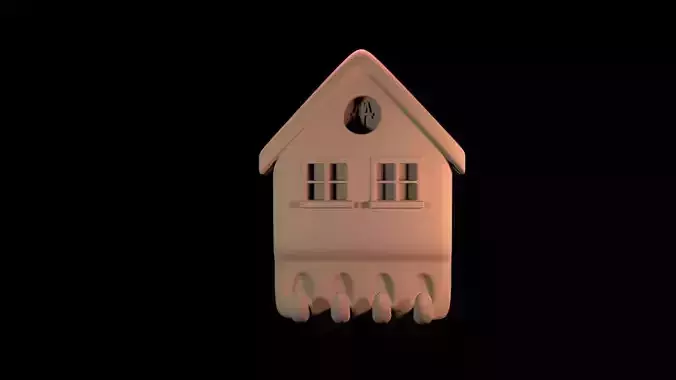 Minimalist Wall Key Holder - 3D Printable Key Rack with Hooks