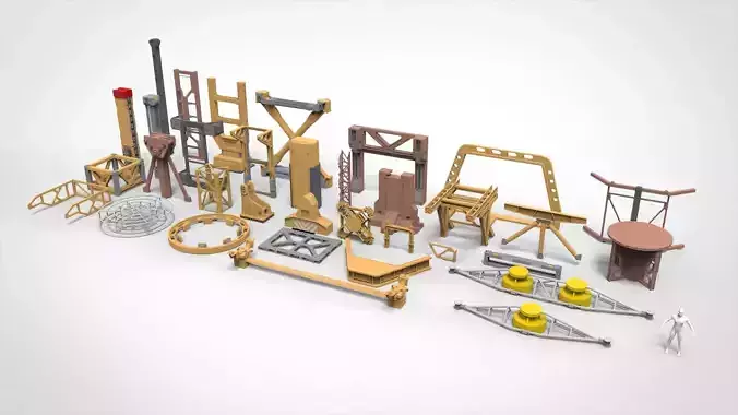 Sci-fi Architecture kitbash 57 3D model