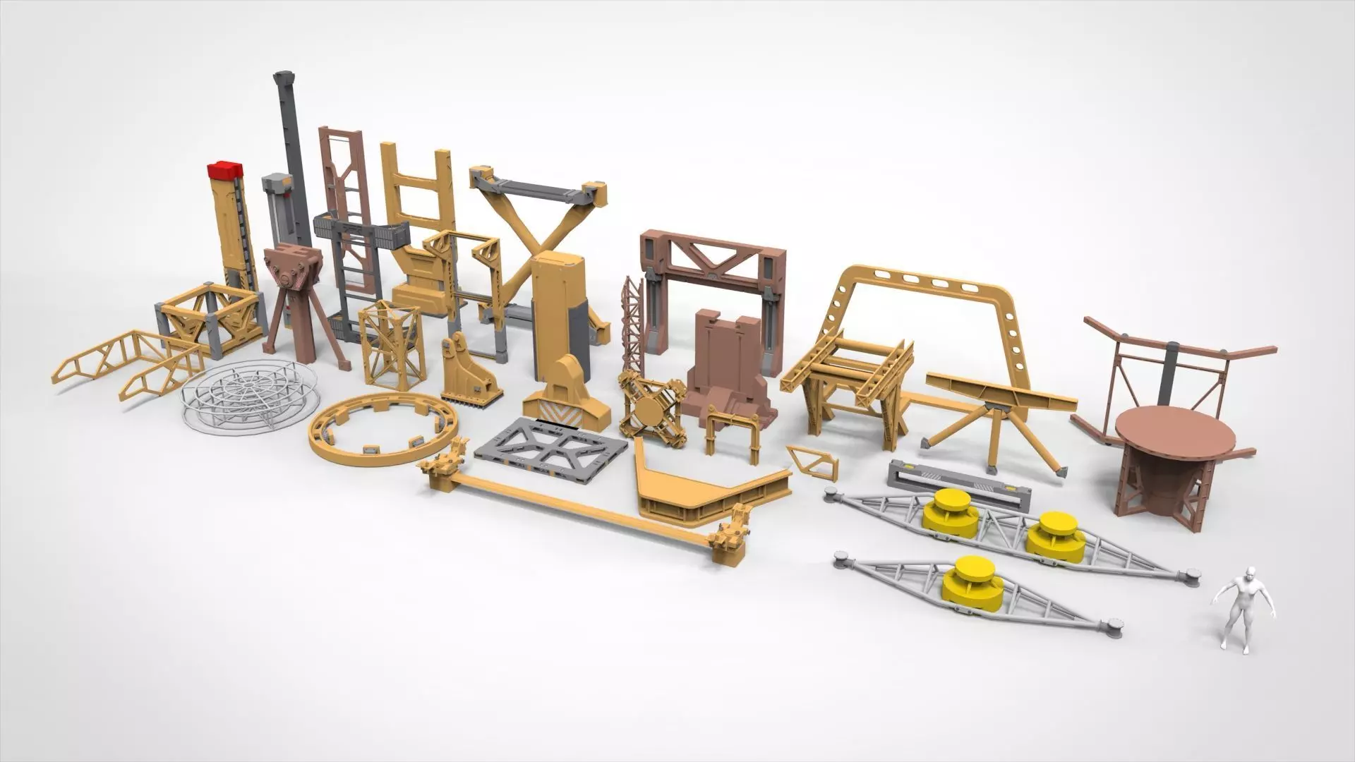 Sci-fi Architecture kitbash 57 3D model_0