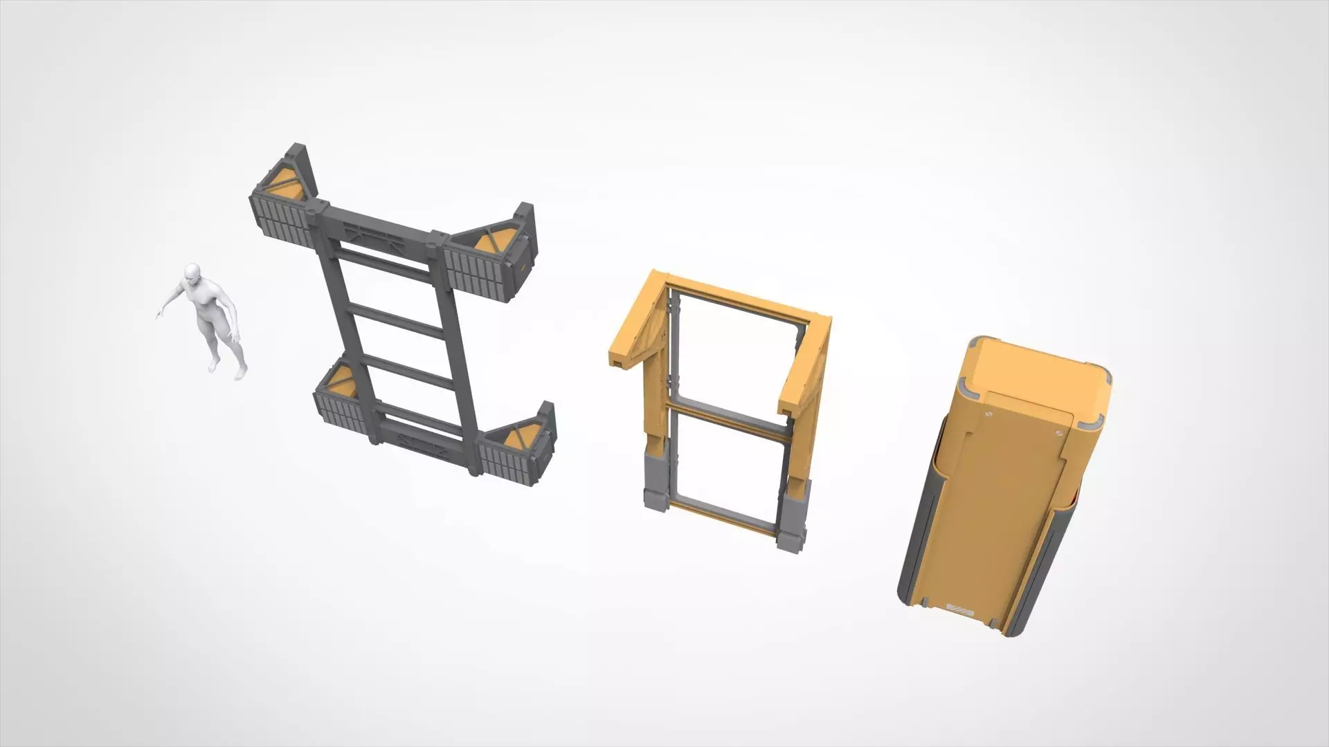 Sci-fi Architecture kitbash 57 3D model_5