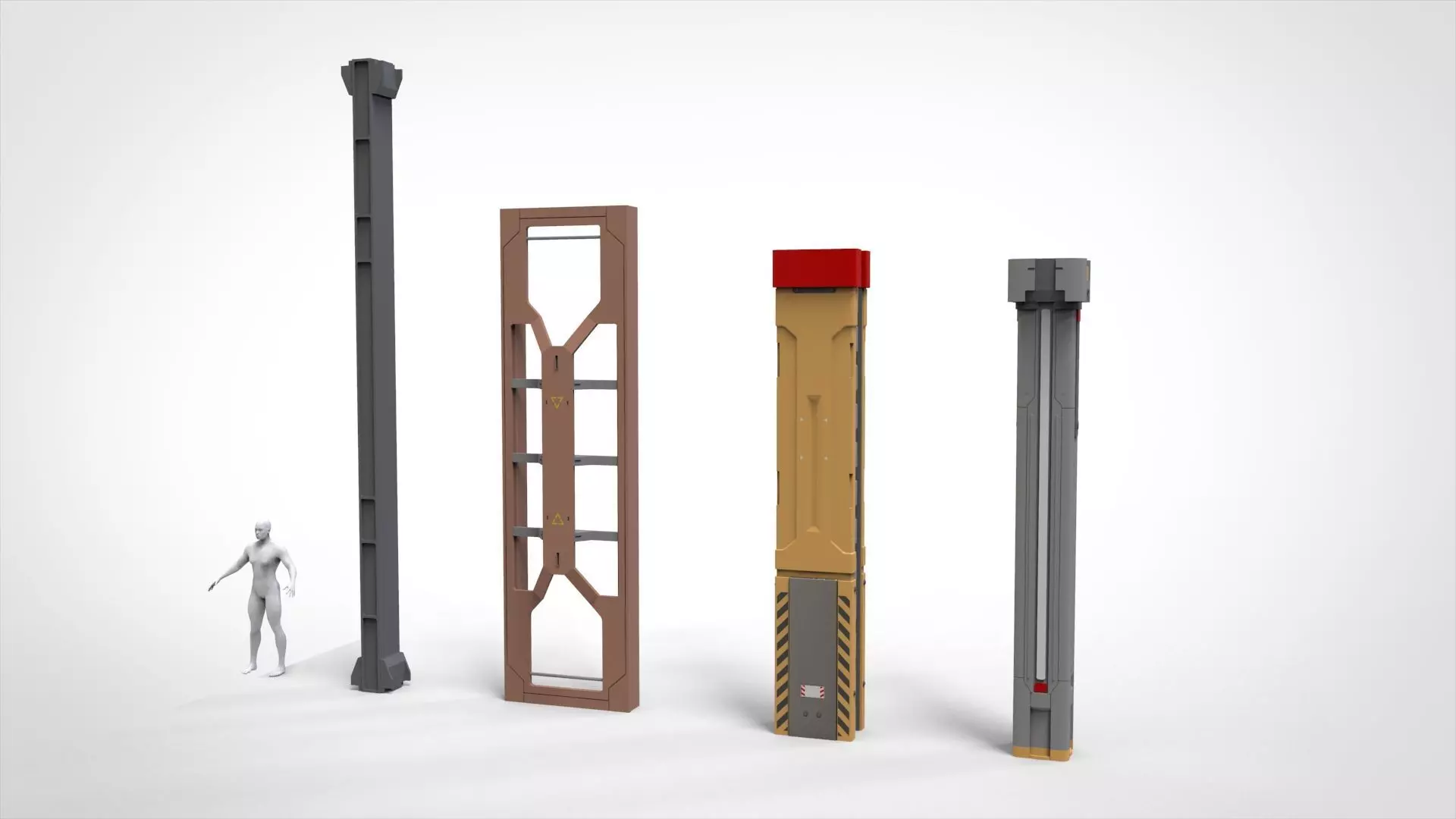 Sci-fi Architecture kitbash 57 3D model_6