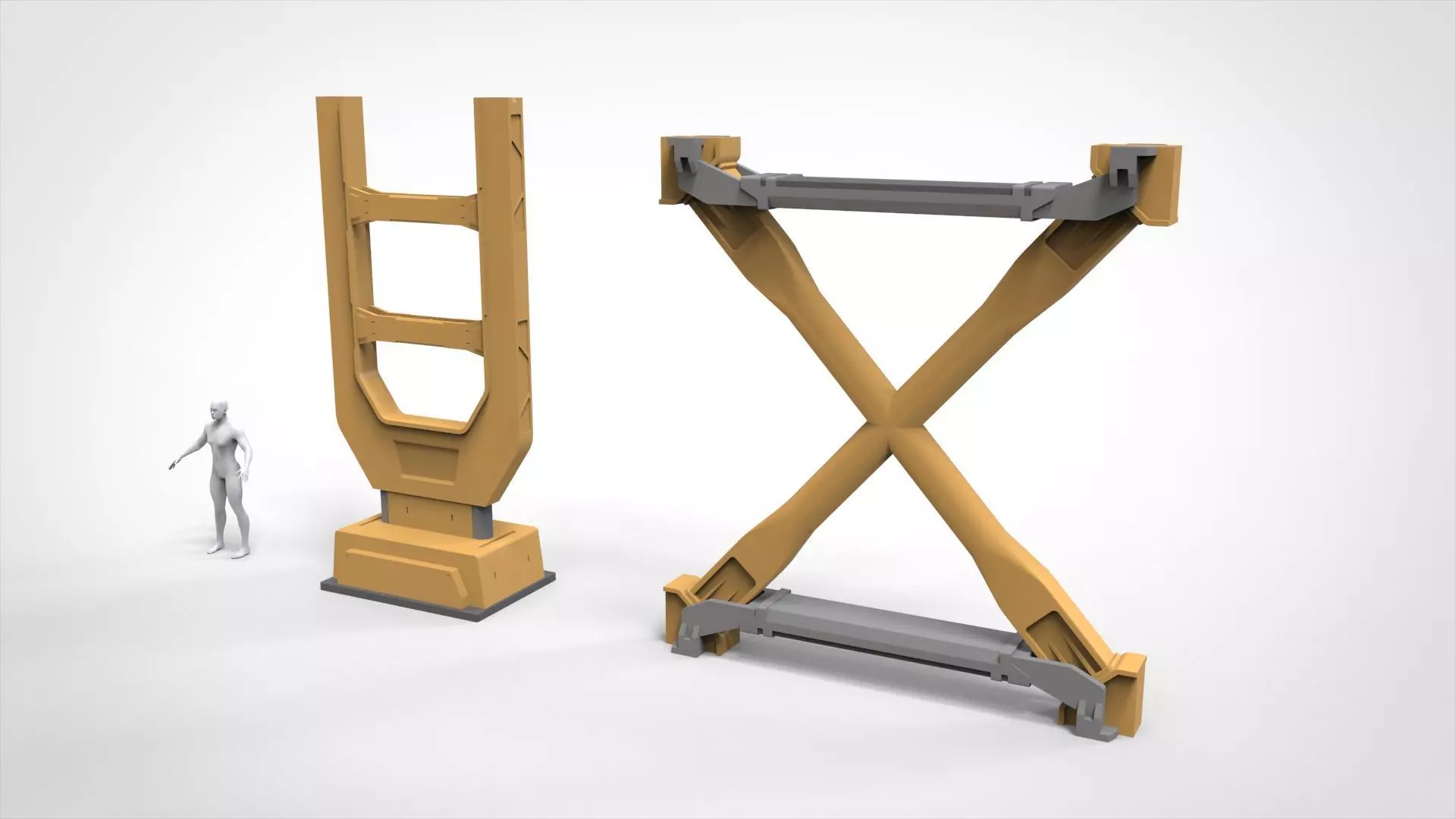 Sci-fi Architecture kitbash 57 3D model_2