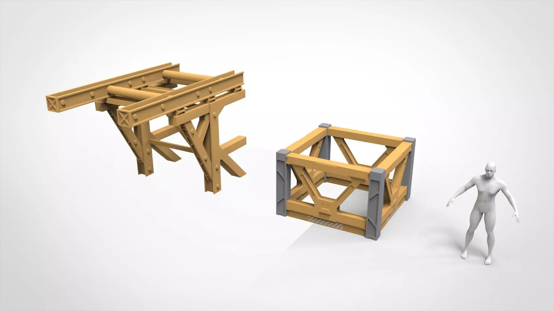 Sci-fi Architecture kitbash 57 3D model_9