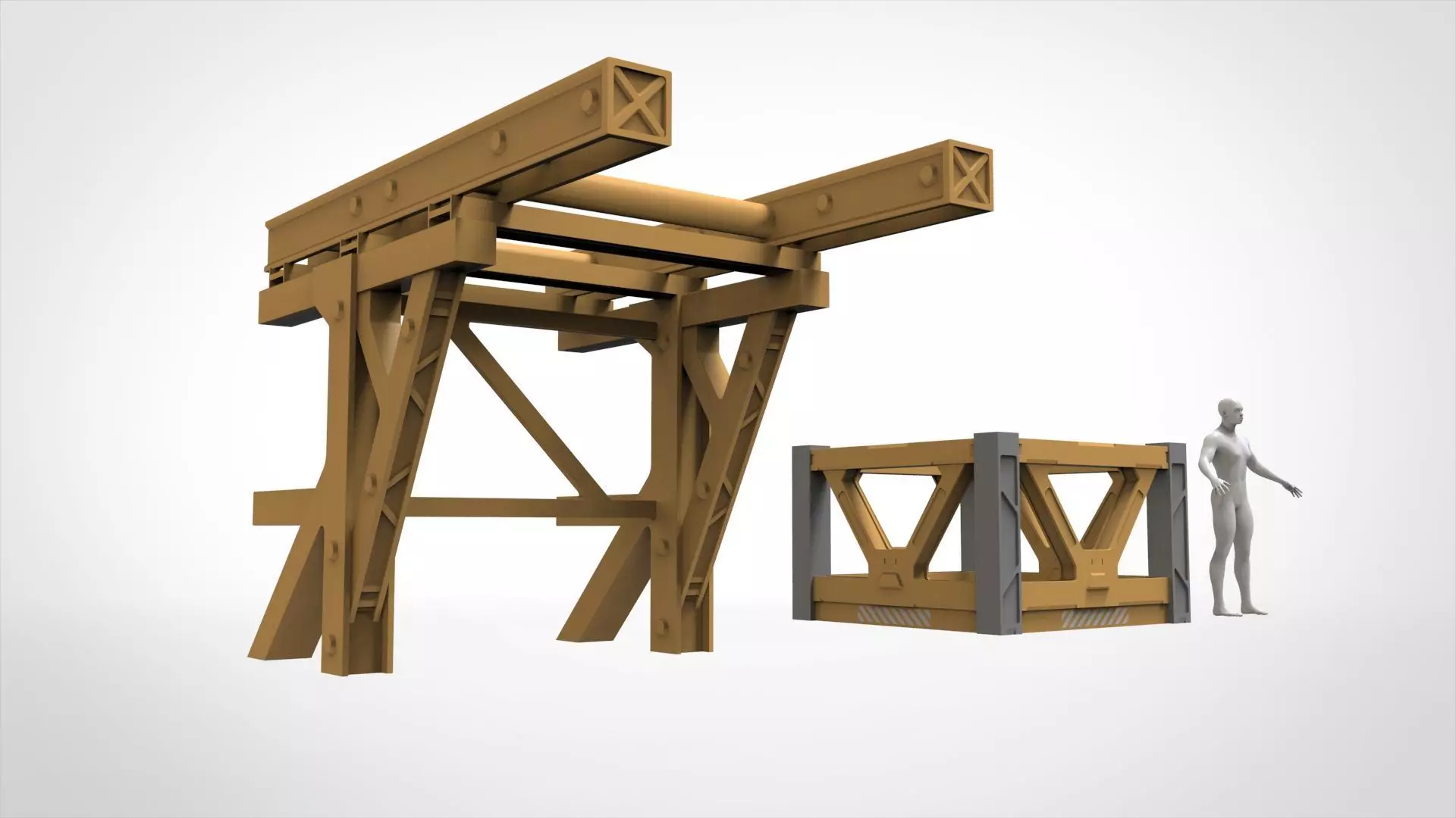 Sci-fi Architecture kitbash 57 3D model_10