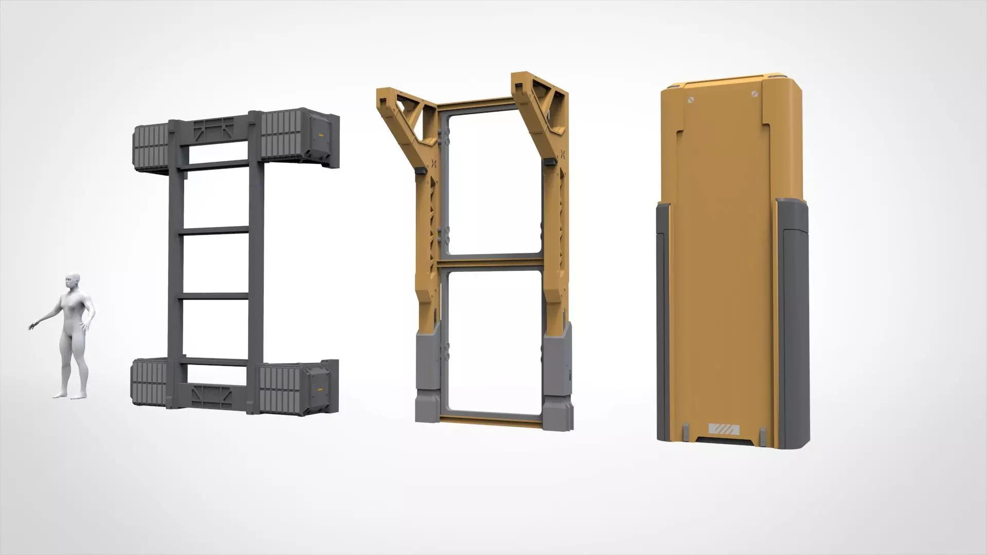 Sci-fi Architecture kitbash 57 3D model_4