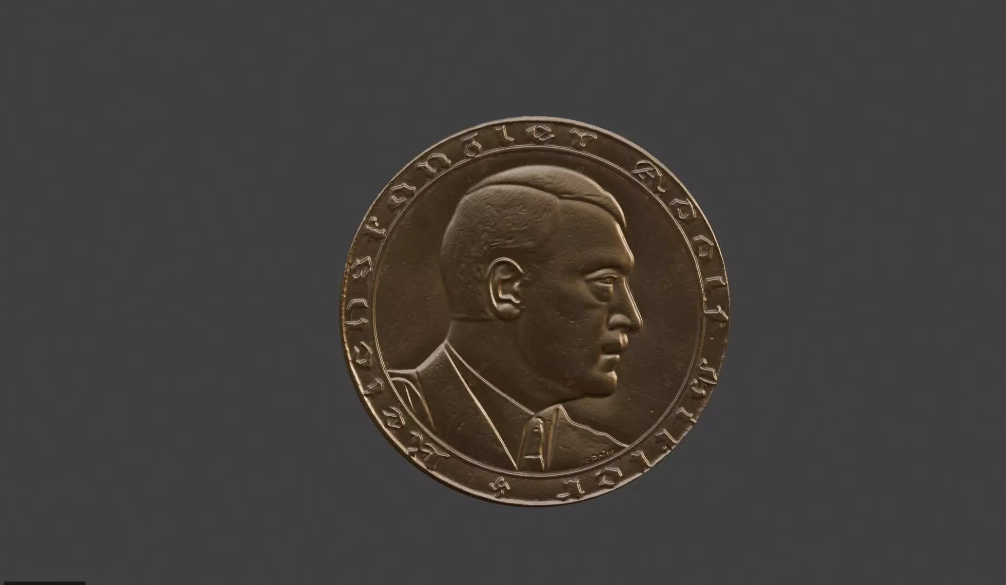 4 important anniversaries of evil - Medal ww2 3D model_6
