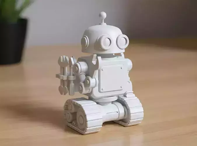 Cartoon Robot 3D Printable
