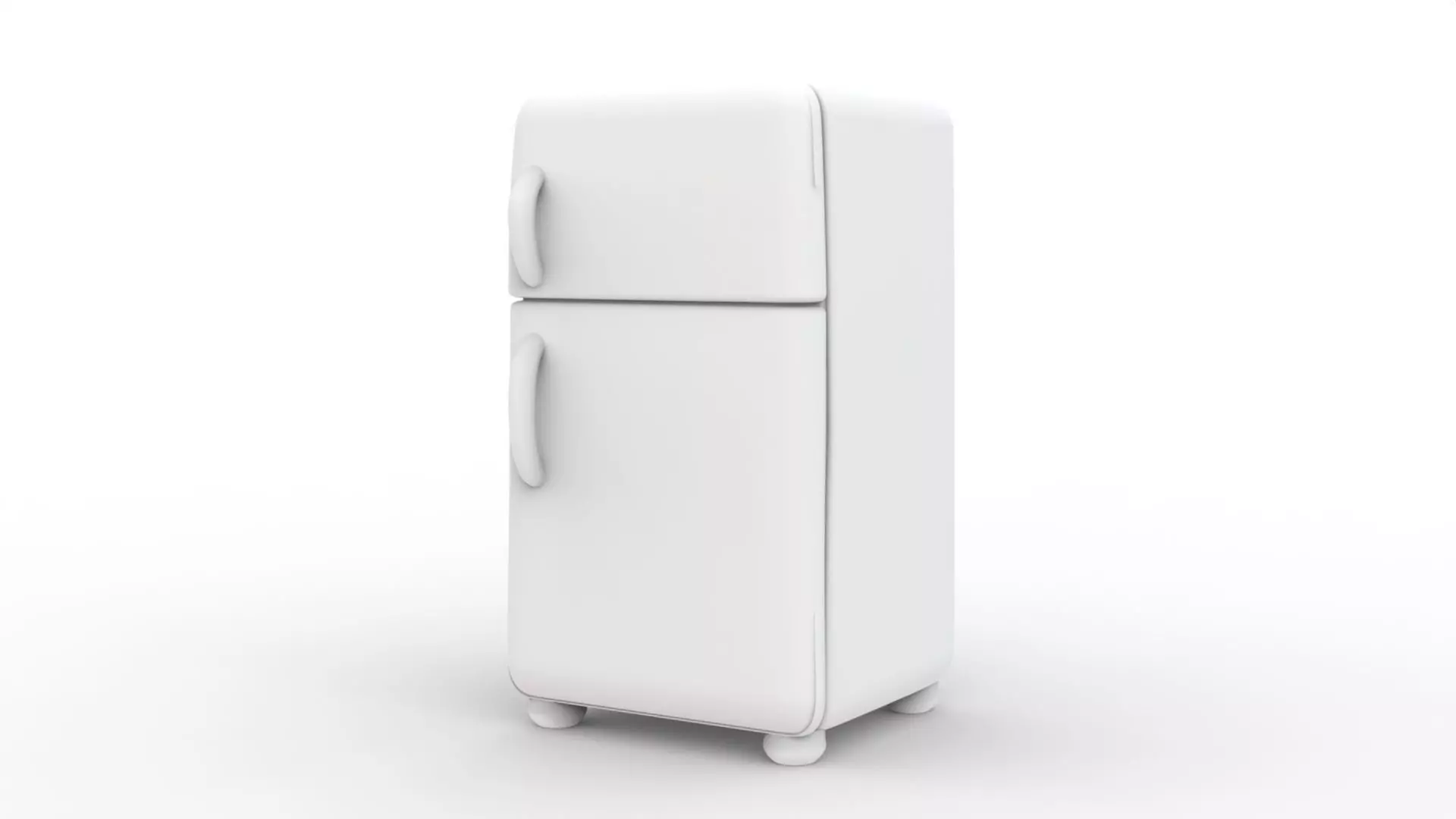 Retro Refrigerator 3D Printable 3D print model_2
