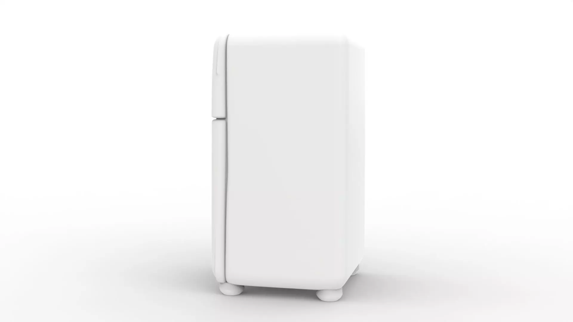 Retro Refrigerator 3D Printable 3D print model_3