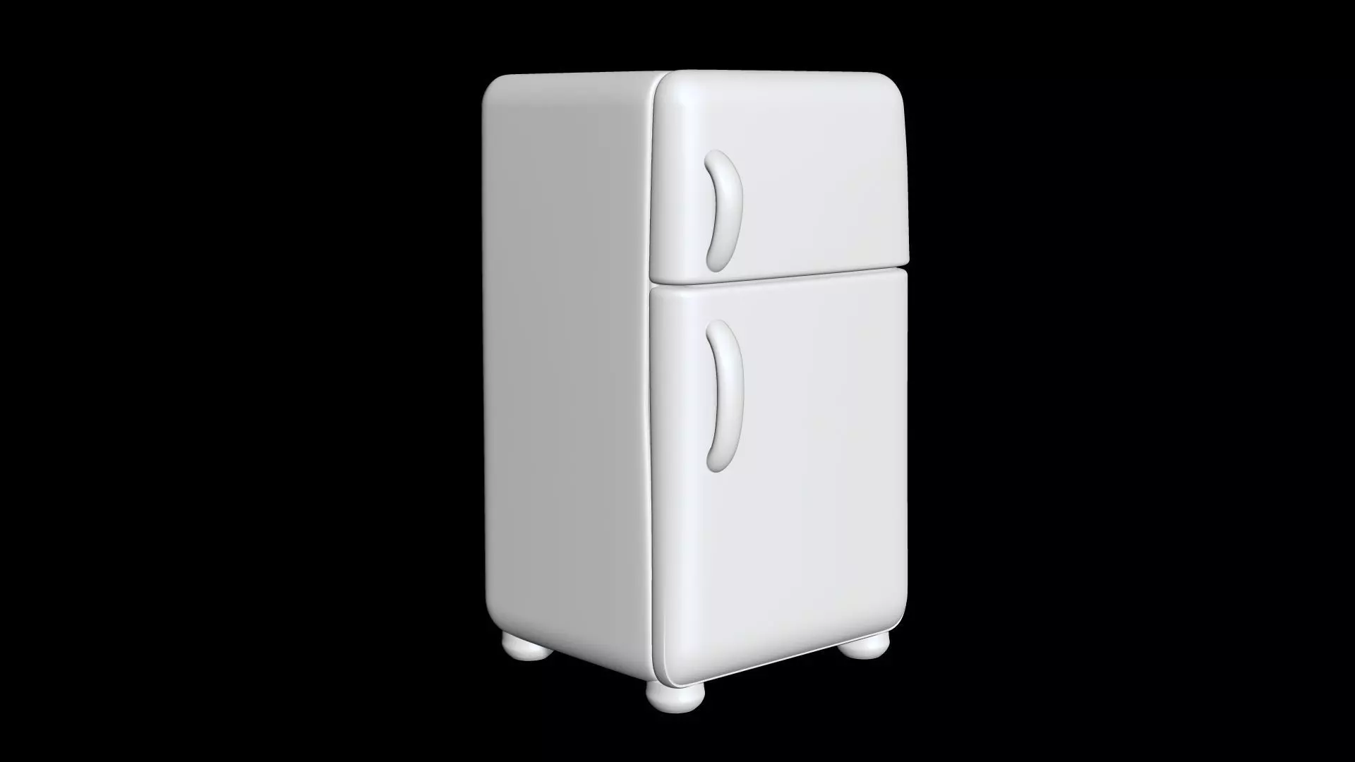 Retro Refrigerator 3D Printable 3D print model_6