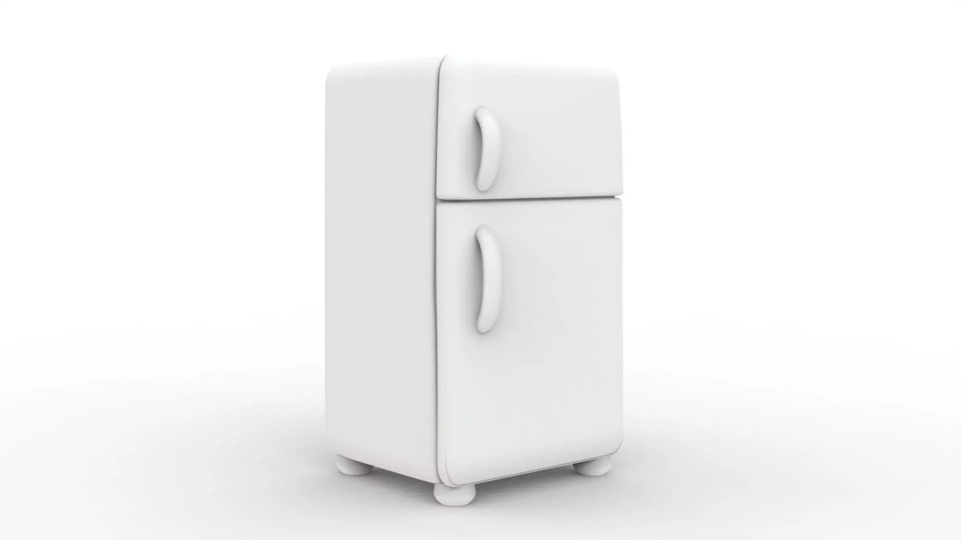 Retro Refrigerator 3D Printable 3D print model_1