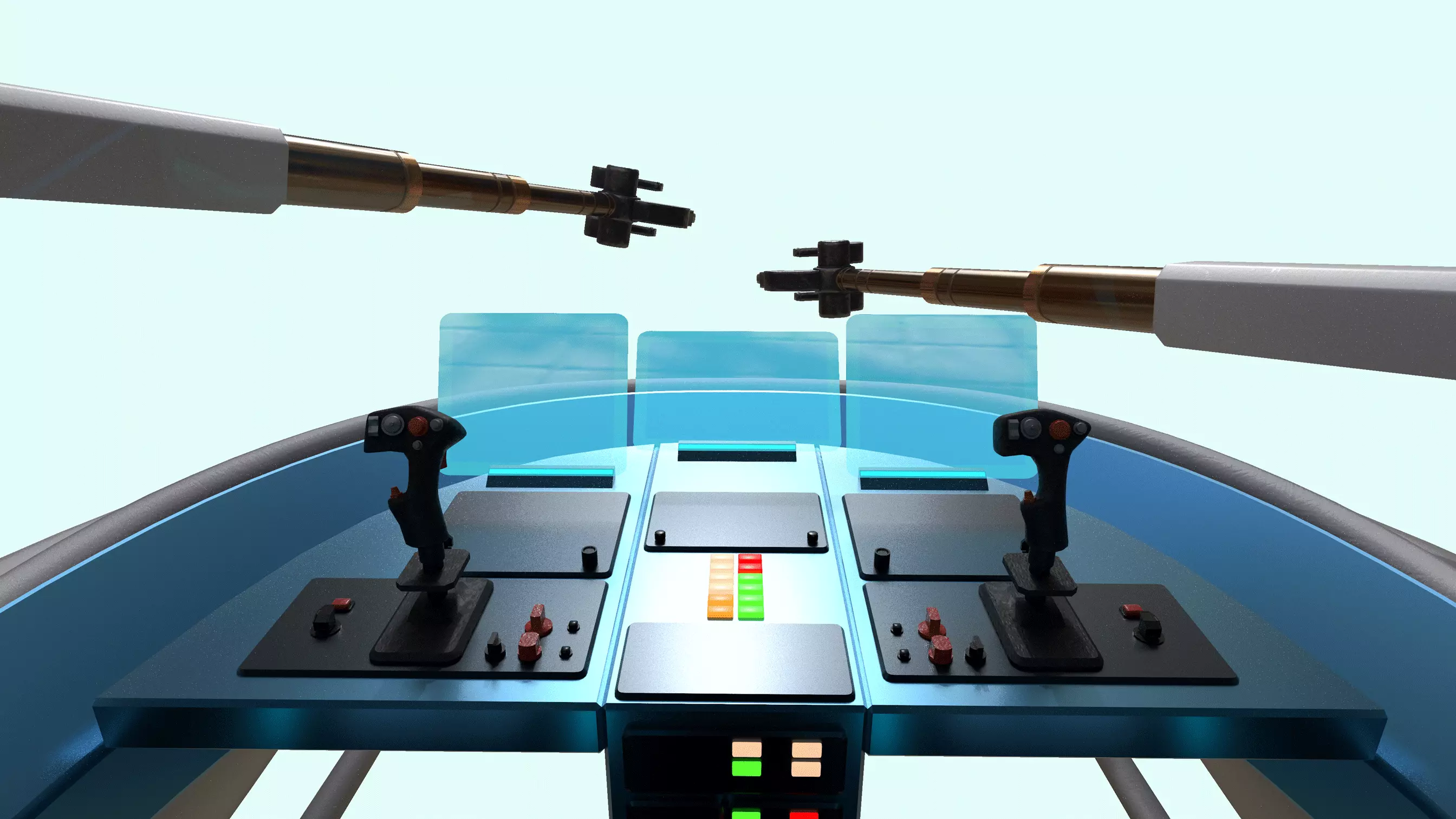 Submarine Low-poly 3D model_4