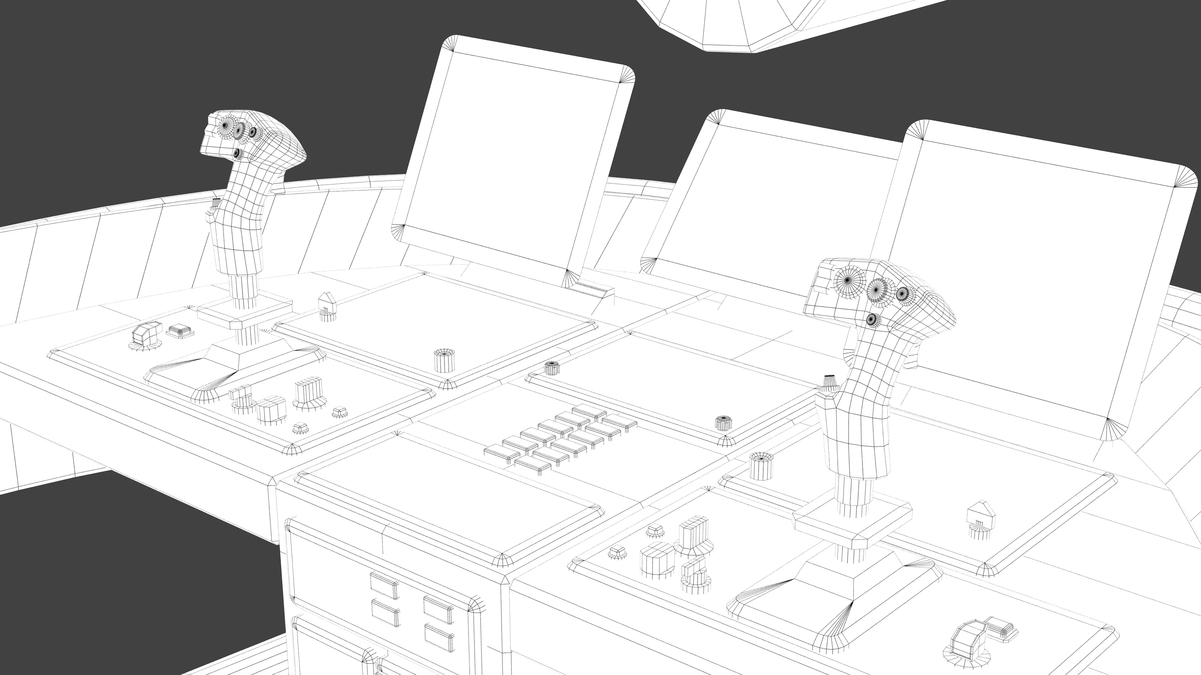 Submarine Low-poly 3D model_16