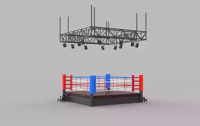 WWE Raw ring  3D model