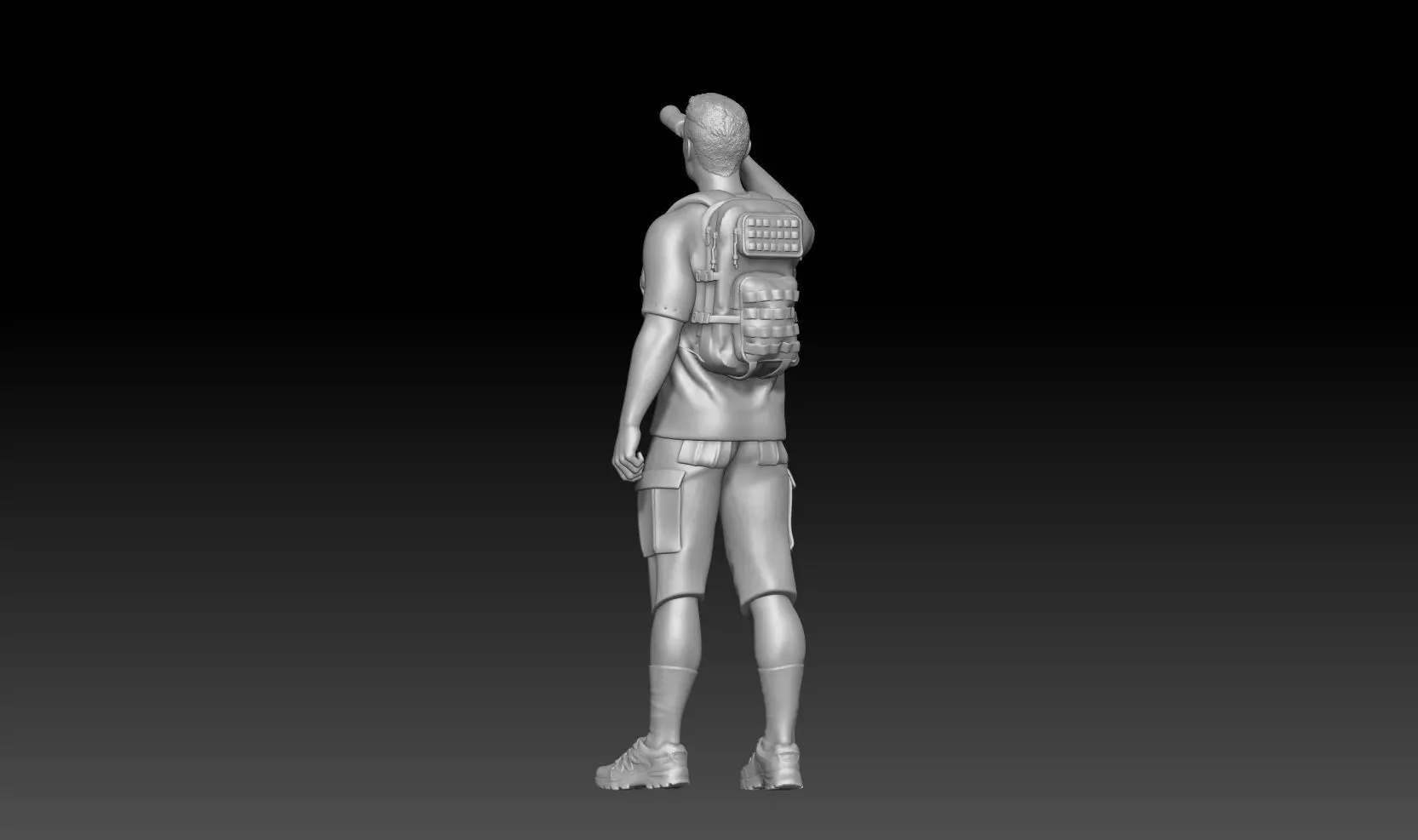 mountain trekking group boy 4 3D print model_3