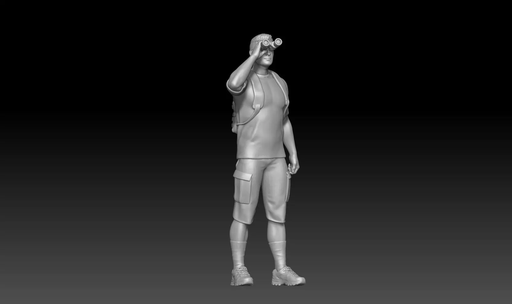 mountain trekking group boy 4 3D print model_0