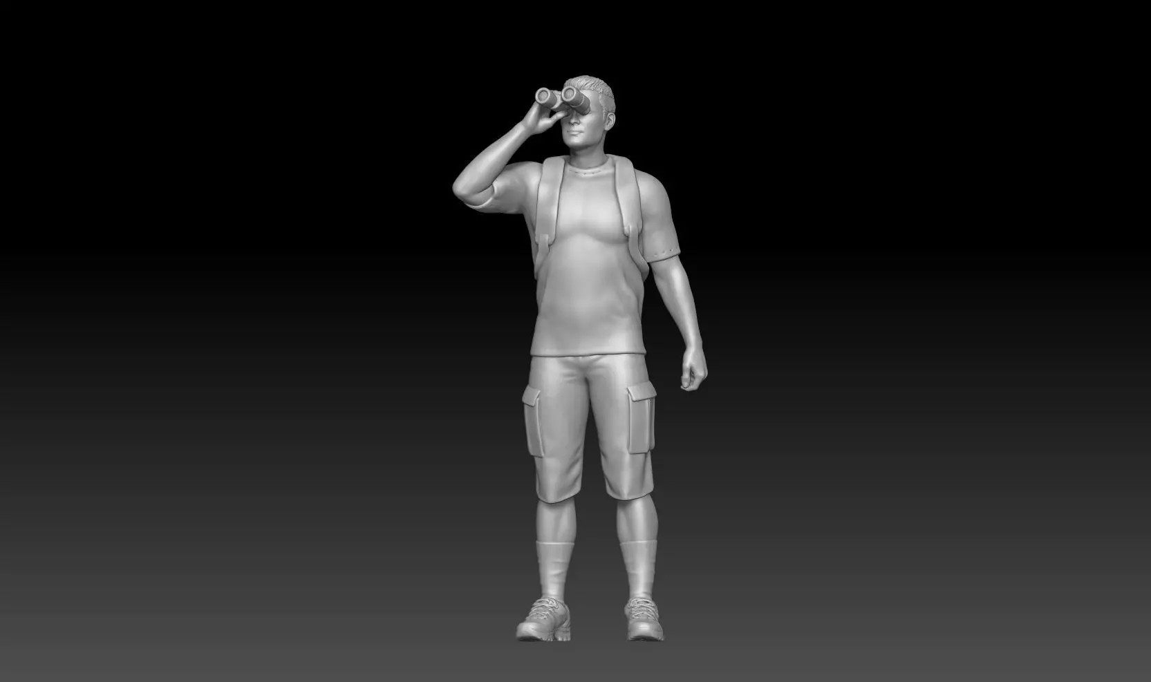 mountain trekking group boy 4 3D print model_1