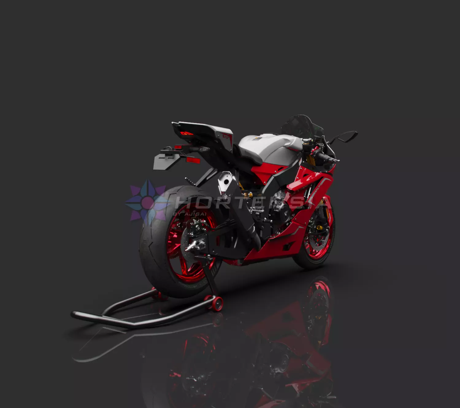 Trisula XV-0RS V4 Engine Superbike Concept 3D model_6