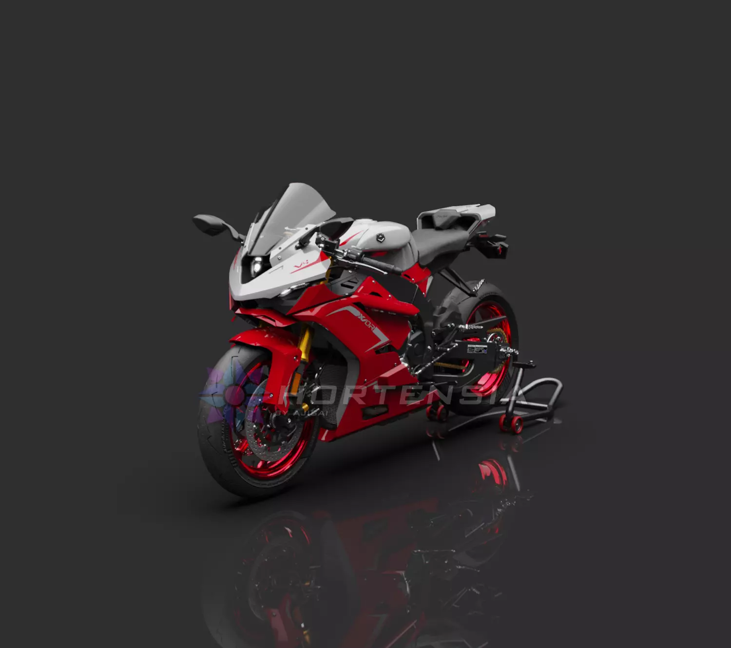 Trisula XV-0RS V4 Engine Superbike Concept 3D model_2
