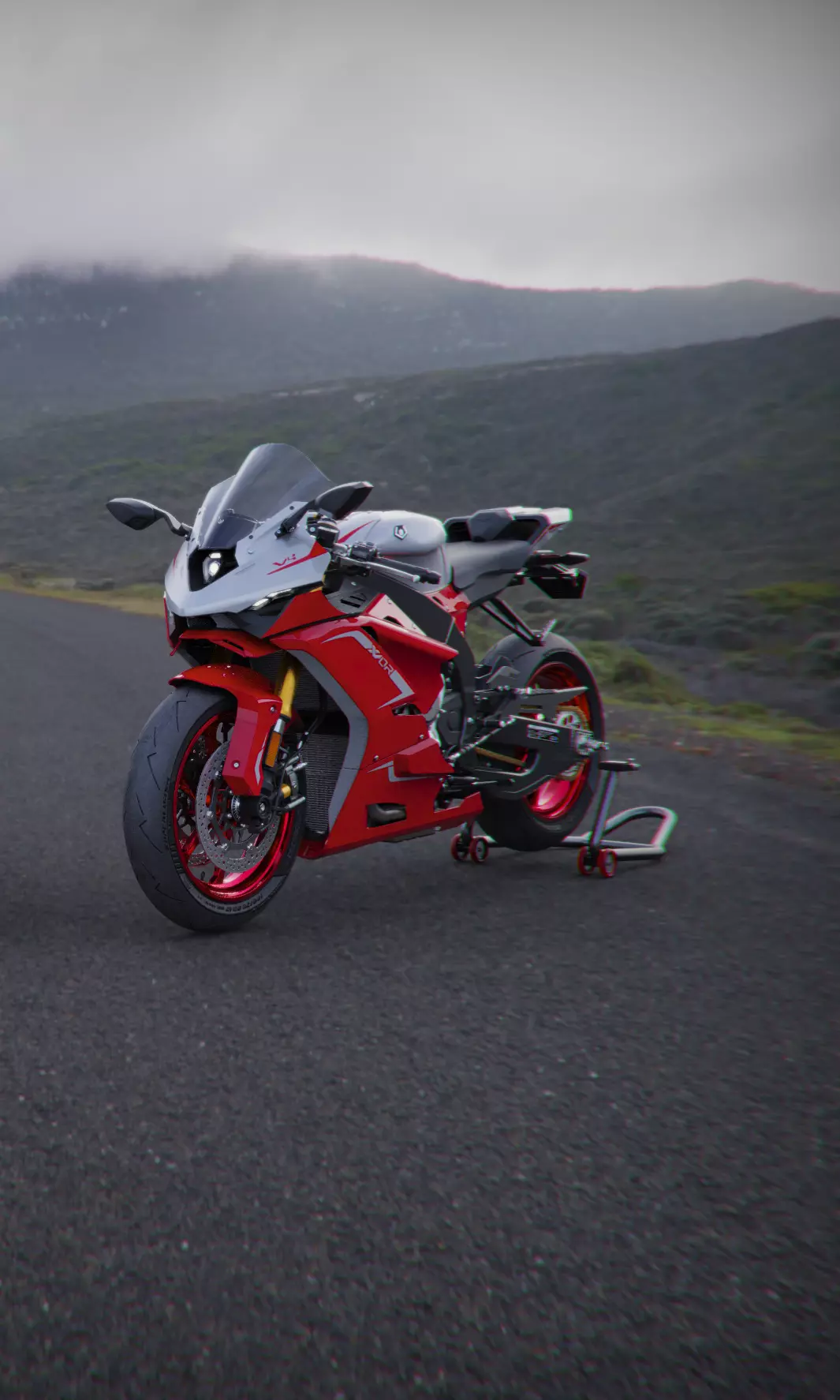 Trisula XV-0RS V4 Engine Superbike Concept 3D model_13