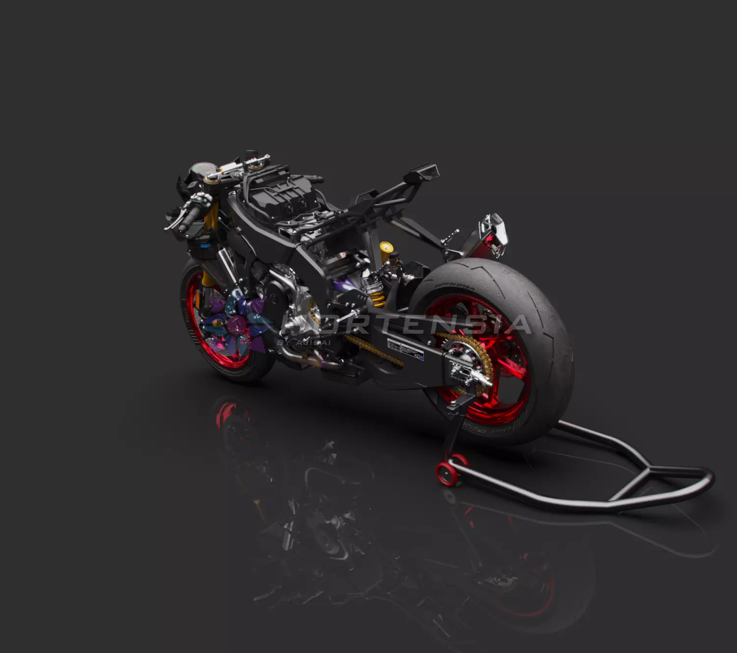 Trisula XV-0RS V4 Engine Superbike Concept 3D model_7