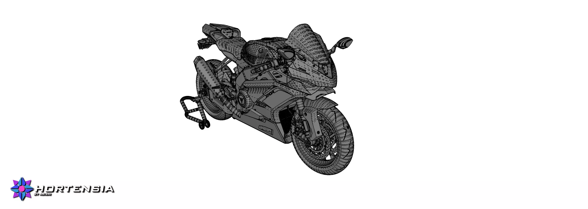 Trisula XV-0RS V4 Engine Superbike Concept 3D model_11