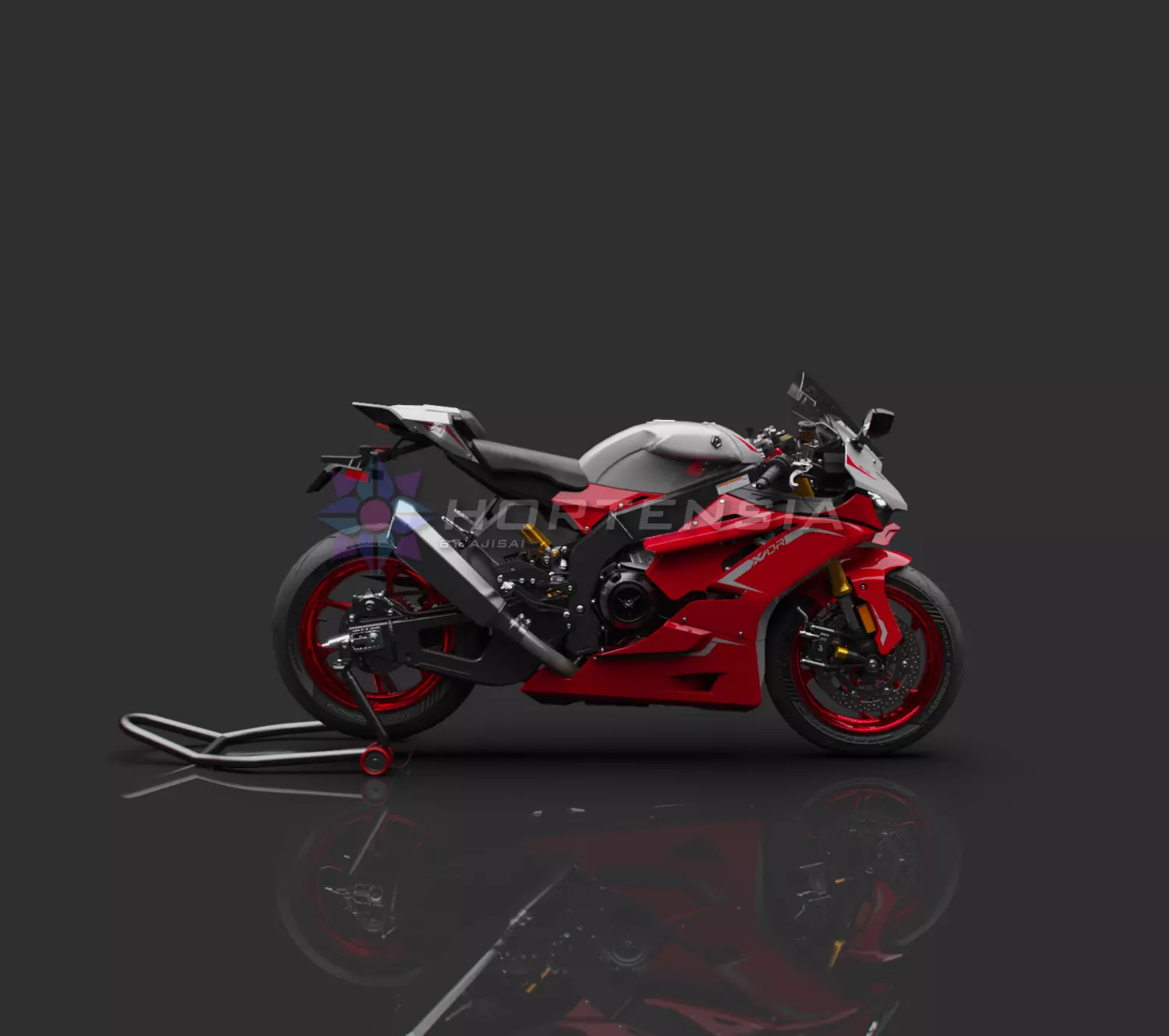 Trisula XV-0RS V4 Engine Superbike Concept 3D model_4