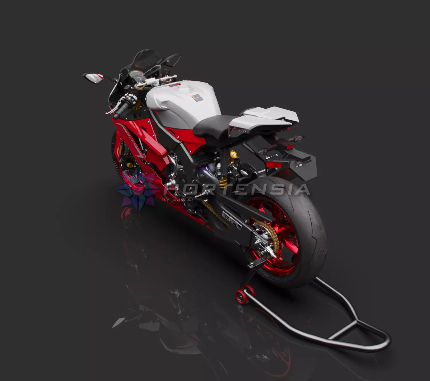 Trisula XV-0RS V4 Engine Superbike Concept 3D model_5