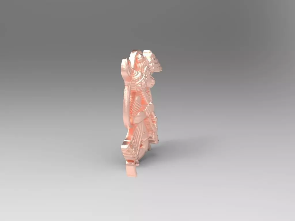 Hanuman murti gold 3D print model_3