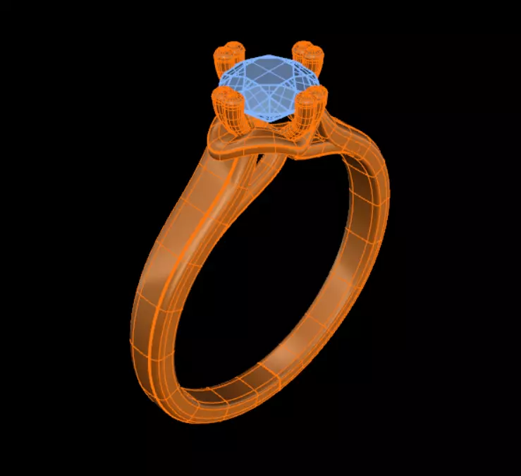 Diamond Ring 3D print model_11
