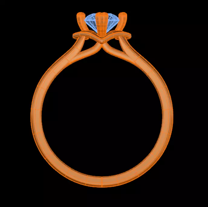 Diamond Ring 3D print model_6