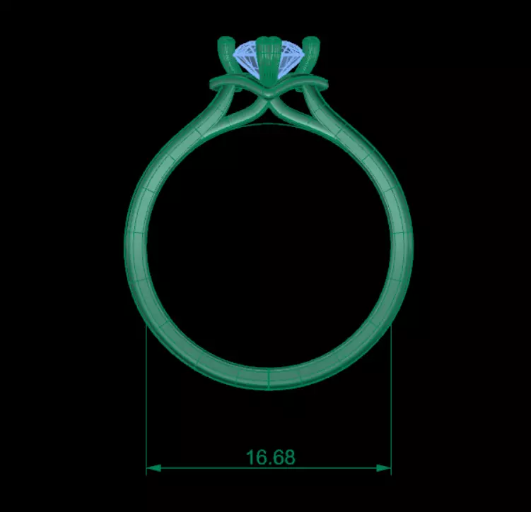 Diamond Ring 3D print model_12