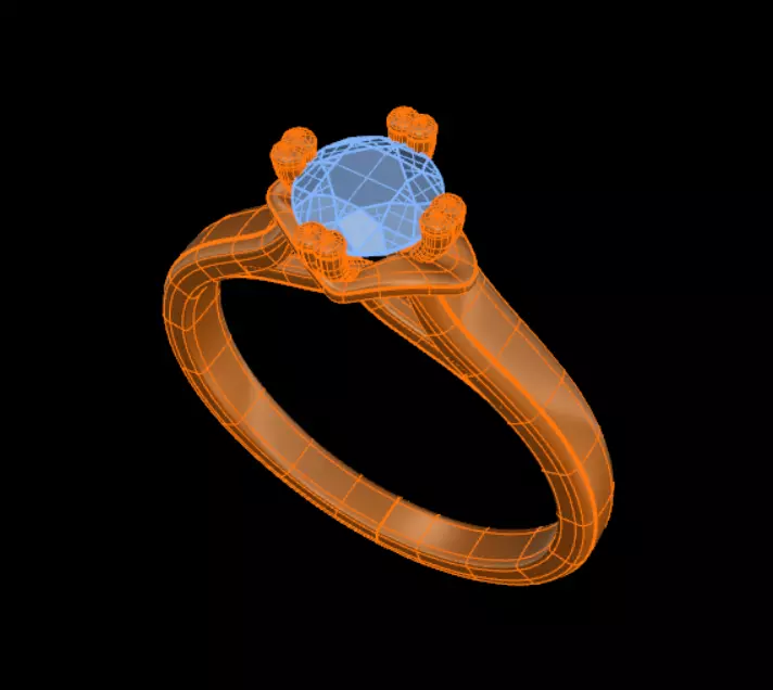 Diamond Ring 3D print model_9