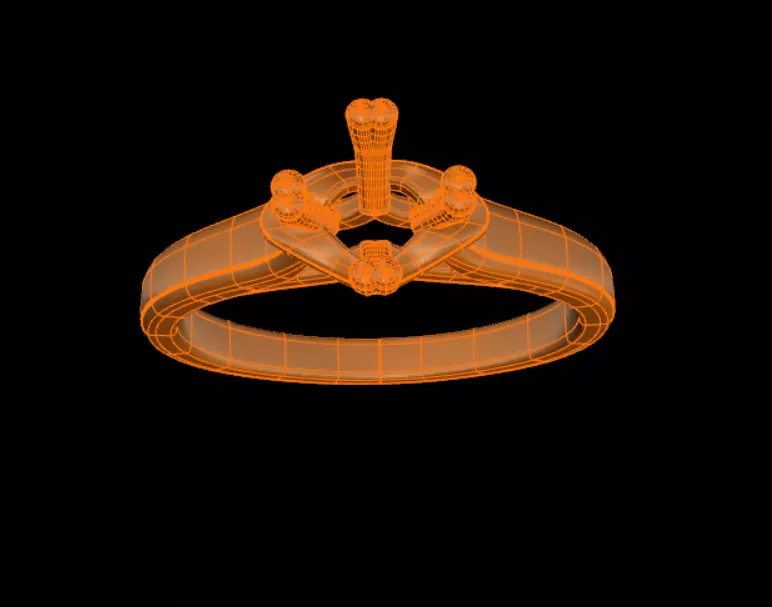 Diamond Ring 3D print model_8