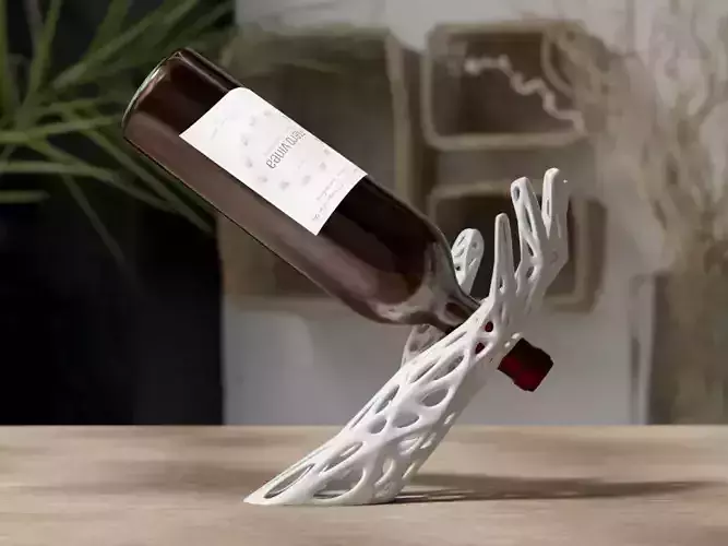 Abstract Hand Wine Bottle Holder